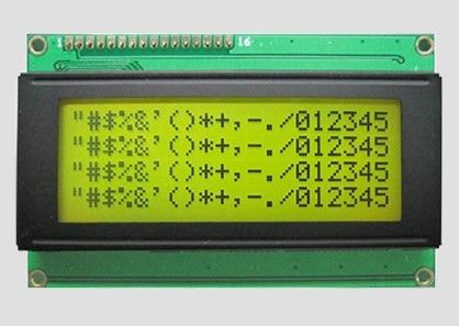 Carattere LCD 20 caratteri * 4 linee Modulo di visualizzazione Giallo Verde retroilluminazione Porta parallela 5v