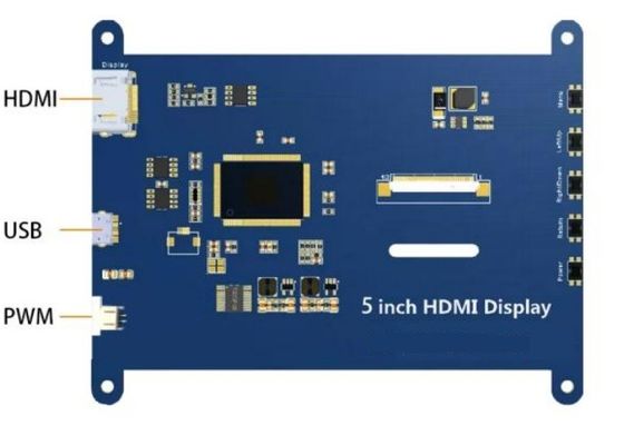 Interfaccia Hdmi Display LCD Tft 5 pollici Resistivo tocco Raspberry Pi Os Ubuntu Windows