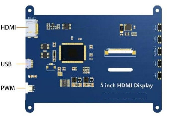 Interfaccia Hdmi Display LCD Tft 5 pollici Resistivo tocco Raspberry Pi Os Ubuntu Windows